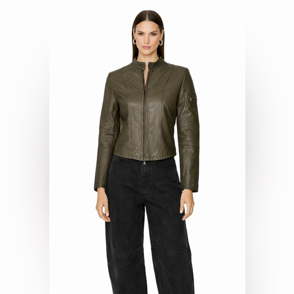 Rossodisera Jackets & Blazers - Rossodisera Italian Leather Moto Jacket – Size M
Green